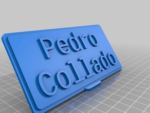 personalizável tabela placa de duas linhas office 3d print model - Mito3D
