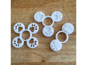 customizable paw fidget spinner toys & games 3d print model - Mito3D