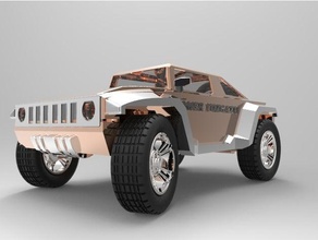 hummer hx art car hummerhx jeep 3d print model - Mito3D