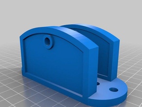 basit menteşe tabanı 1x2 pas şeritler organizasyon raf destek 3d print model - Mito3D