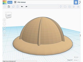 pith helmet toy & game accessories adventure explorer hat safari 3d print model - Mito3D