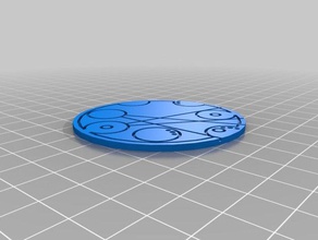 my customized randomized circular gallifreyan coin coins & badges 3d print model - Mito3D