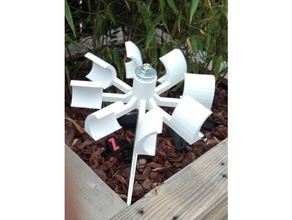 wind turbine 4 sizes outdoor & garden 3d print model - Mito3D