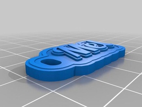 mel 2 de porte-clés personnalisé 3d print model - Mito3D
