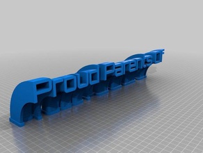 orgullosos padres de la oficina personalizado 3d print model - Mito3D