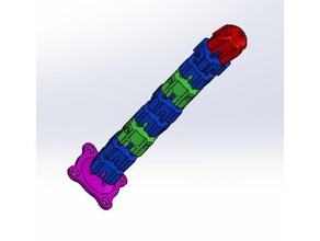 tentacule contrôlée modèle de robots drôle la robotique chaîne caractères des tentacules 3d print model - Mito3D