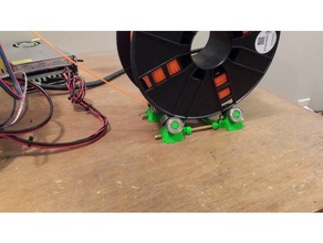 low profile adjustable spool roller 3d printer accessories filament holder 3d print model - Mito3D