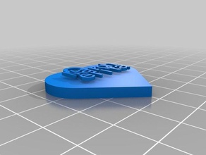my customized heart pendant art 3d print model - Mito3D