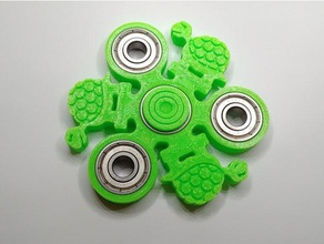 turtle fidget spinner toy & game accessories amphibian fidget-toy fidgeting fidgetspinner hand spinners 3d print model - Mito3D