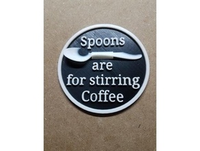spoons stirring coffee organization narcotics anonymous recovery sign 3d print model - Mito3D