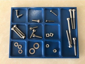 small parts organizer tray 110mm x 83mm r c vehicles hobby nuts openrc f1 screws 3d print model - Mito3D