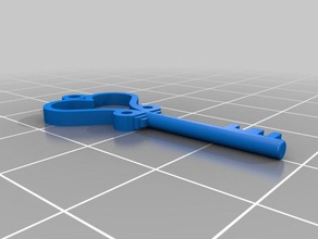 kalp anahtar şeklinde bir kolye takı 3d print model - Mito3D