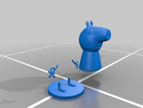 peppa pig fácil de impressão brinquedos & games 3d print model - Mito3D