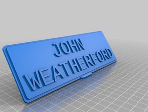 my customized table plaque two line office 3d print model - Mito3D
