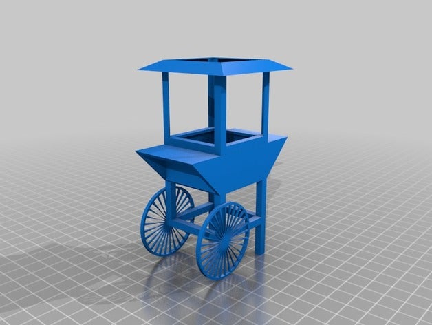 popcorn machine pencil holder tool holders & boxes cart 3D print model - Mito3D