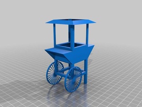 popcorn machine pencil holder tool holders & boxes cart 3d print model - Mito3D