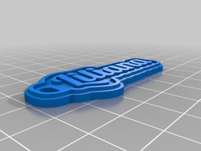 liliana 2mm keychains customized 3d print model - Mito3D
