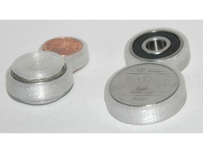 yacs bir kol kompakt sikke fidget oyuncak mekanik oyuncaklar 608 rulman para spinner eksantrik freecad biraz parametrik 3d print model - Mito3D