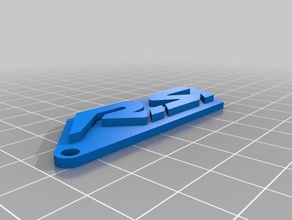 renault sport rs keychain automotive 3d print model - Mito3D