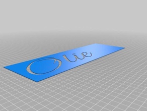 my customized stencils olie signs & logos 3d print model - Mito3D