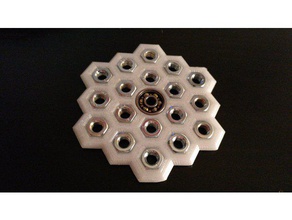 mini honeycomb fidget spinner mechanical toys 625 625zz hand little m6 nut small 3d print model - Mito3D