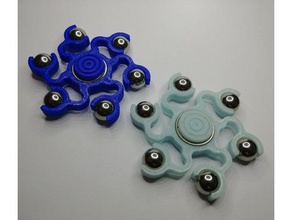 6 ball fidget spinner smaller hands toy & game accessories fidget-toy fidgeting fidgetspinner hand spinners 3d print model - Mito3D
