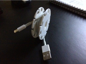 cable reel - perfect iphone cables old new organization 3d print model - Mito3D