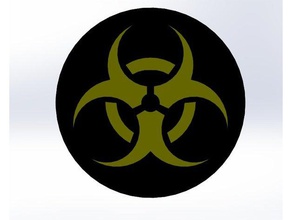 biohazard logotipo sinais e logotipos legal perigo 3d print model - Mito3D