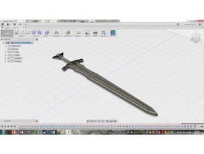 skyrim de acero la espada el traje 3d print model - Mito3D