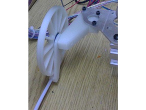 x carriage mounted extruder filament guide 3d printer parts reach3d reach 3d print model - Mito3D