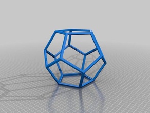 thin dodecahedron 3d printing tests 3d print model - Mito3D