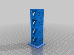 4 temp-rev cal tower 240-210 3d-Druck-tests kundengebundene 3d print model - Mito3D