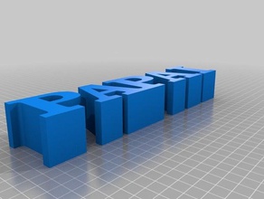 my customized 5 letters row 3d print model - Mito3D