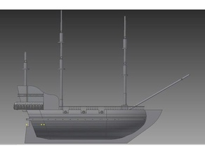 pirate ship 3d printing boat nautical sailboat 3d print model - Mito3D