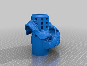 crânio n-strike anexo brinquedos & games nerf 3d print model - Mito3D