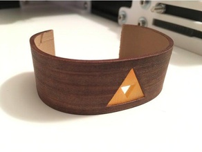 triforce bracelet bracelets 3d printing jewelry nintendo pla video game wearable wood zelda 3d print model - Mito3D