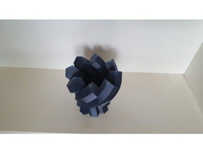 twisted hexagon colum pot vase household flower vases home decor plant planter 3d print model - Mito3D