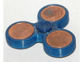yacs drei-arm-mini-Münze spinner mechanische Spielzeuge 685 Lager Münze fidget zappeln Spielzeug freecad minispinner etwas parametric 3d print model - Mito3D