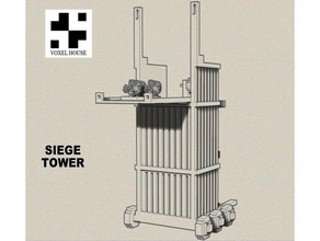 siege tower your game toy & accessories fantasy medieval weapon rpg tabletop voxel wargames wargaming 3d print model - Mito3D