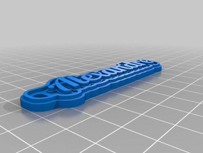 alexandre keychains customized 3d print model - Mito3D