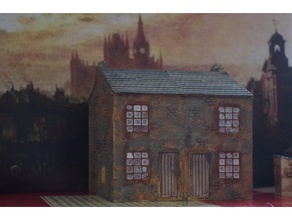 ripper's london - terraced houses buildings & structures 28mm model trains steampunk victorian wargame terrain wargaming 3d print model - Mito3D
