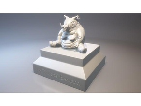 demonic pig statue highpoly v1 sculptures 3d animal dark lord demon high poly piggy sculpture 3d print model - Mito3D