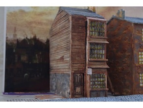 ripper's london - wooden building shop buildings & structures 28mm model trains steampunk victorian wargame terrain wargaming 3d print model - Mito3D