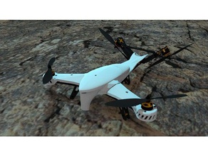 aerial drone canopy robotshop vtail quadcopter hobby 3d print model - Mito3D