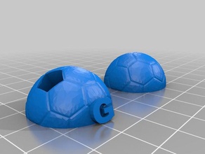 ciondolo soccerball lettera personalizzabile La stampa 3d 3d print model - Mito3D