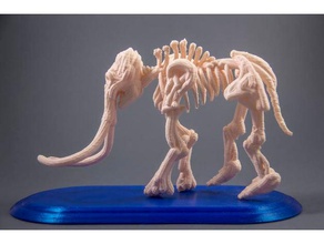 mammouth fossile animaux 3d imprimable animal l'éléphant le squelette 3d print model - Mito3D