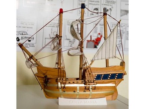 santa maria base vehicles boat miniature vehicle 3d print model - Mito3D