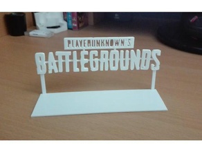 playerunknown los campos de batalla logotipo pie signos y logotipos Logo en 3d el 3d print model - Mito3D