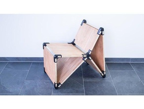 flex link diy chair colorfabb ngen 3d print model - Mito3D