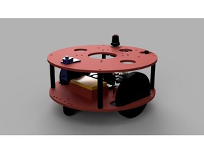 geekbot mini - continuo turn 9g servo guidato multiuso rover la robotica 2wd bot infrarossi line follower robot robotgeek 3d print model - Mito3D